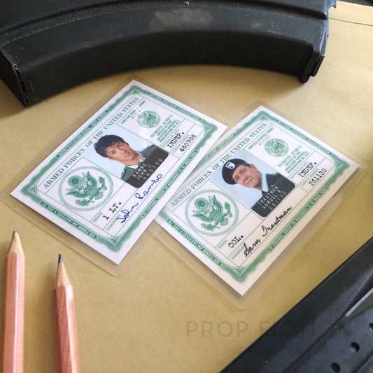 Rambo / First Blood - Pair of Prop Forces Issue Cards / Vietnam Cosplay IDs