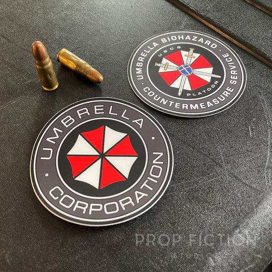 Prop Umbrella Corporation Security UBCS Case Stickers / Set Equipment Decals