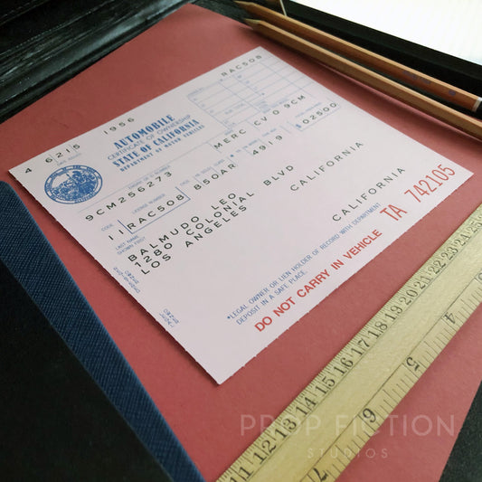 Grease - Prop Vintage 1950s Hell’s Chariot Pink Slip / Thunder Road Race Cosplay