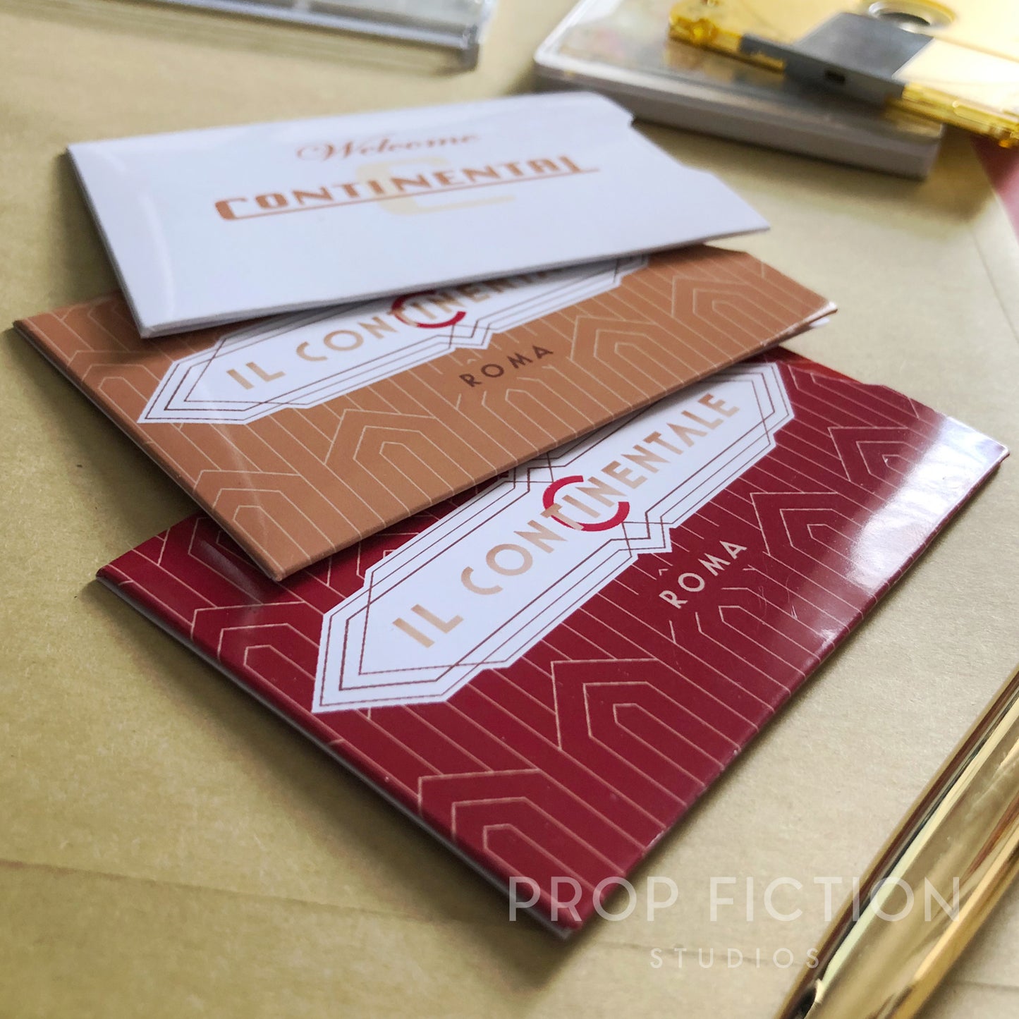Cosplay Prop Continental Hotel Key Cards / Room Security Access 3 Card Set