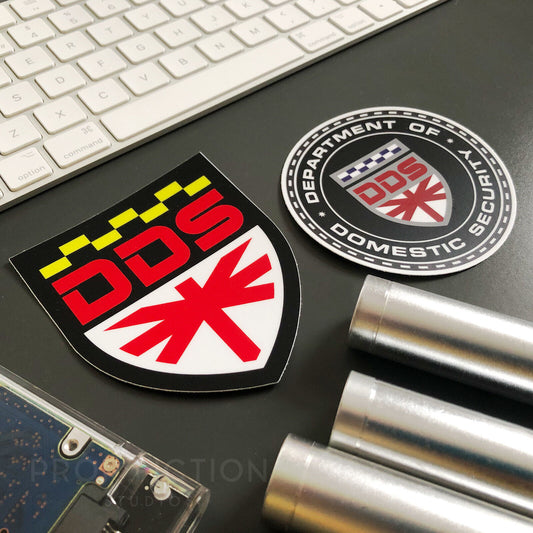 Doomsday - Pair of Prop DDS Security Vehicle Stickers / Cosplay Equipment Decals
