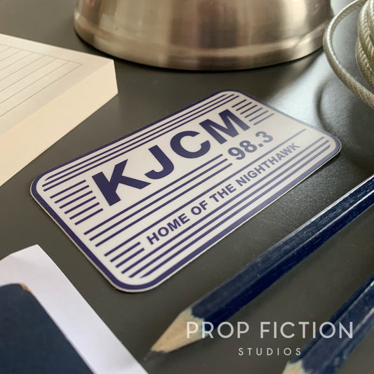 Midnight Caller - Prop ‘KJCM' Radio Sticker / Nighthawk Equipment Case Decal