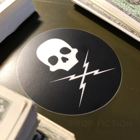 Death Proof - Prop Skull Equipment Case Sticker / Cosplay Set Dressing Decal