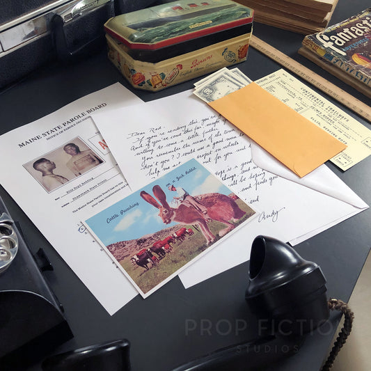 Shawshank Redemption - Red’s Postcard / Parole Form / Prop Letter Replica Set