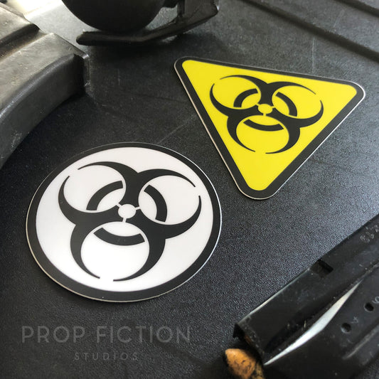 Resident Evil - Pair of Prop Biohazard Stickers / Quarantine Set Dressing Decals