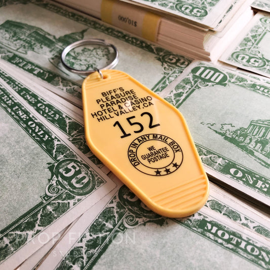 Back to the Future II - Prop ‘Biff’s Pleasure Paradise' Hotel Cosplay Keyring