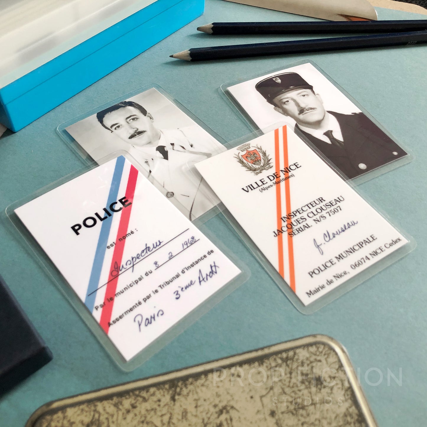 Cosplay Costume Display: Prop Jacques Clouseau Police Detective Wallet ID Display Card Set