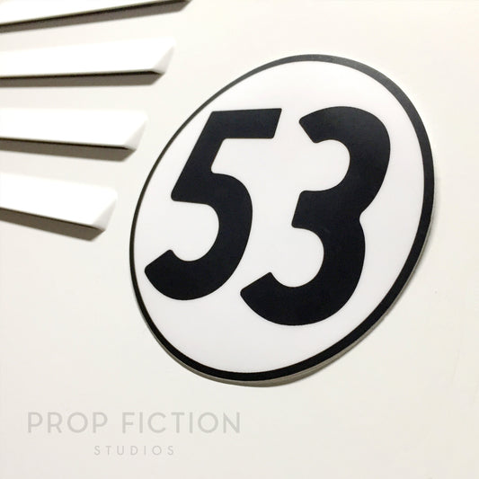 Herbie: The Love Bug - Prop 53 Racing Helmet Sticker / VW Beetle Small Decal