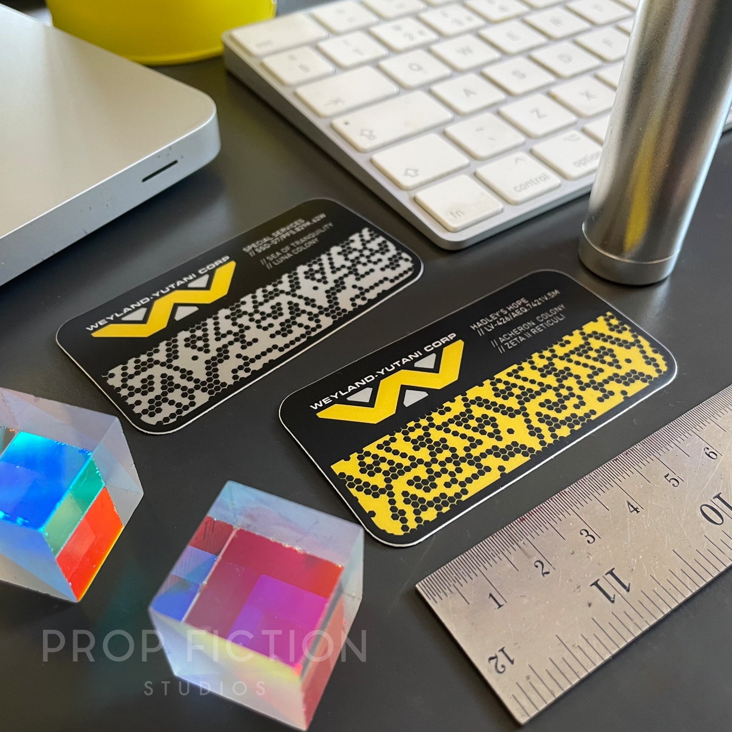 Aliens: Pair of Prop Weyland-Yutani Case Stickers / Laptop Computer Asset Tag Decals
