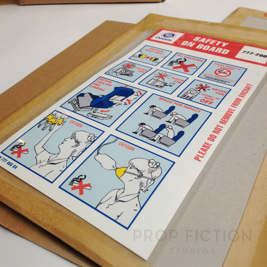 Lost - Oceanic Airlines Flight 815 Laminated Prop Aircraft Safety Card
