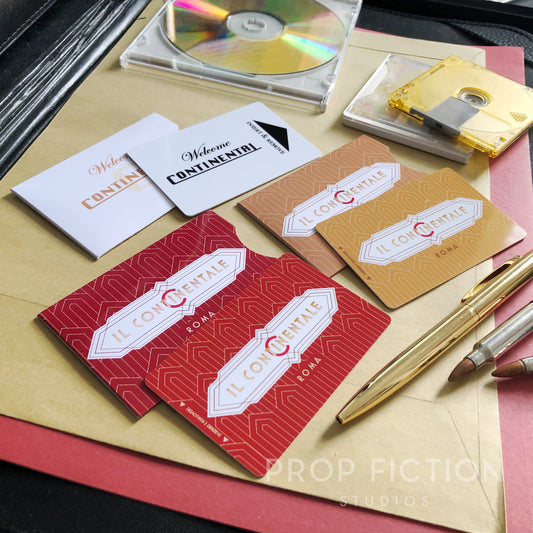 Cosplay Prop Continental Hotel Key Cards / Room Security Access 3 Card Set