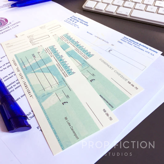 Dream Team - Harchester United HUFC EMBS Bank Cheques / Bankers Draft Set