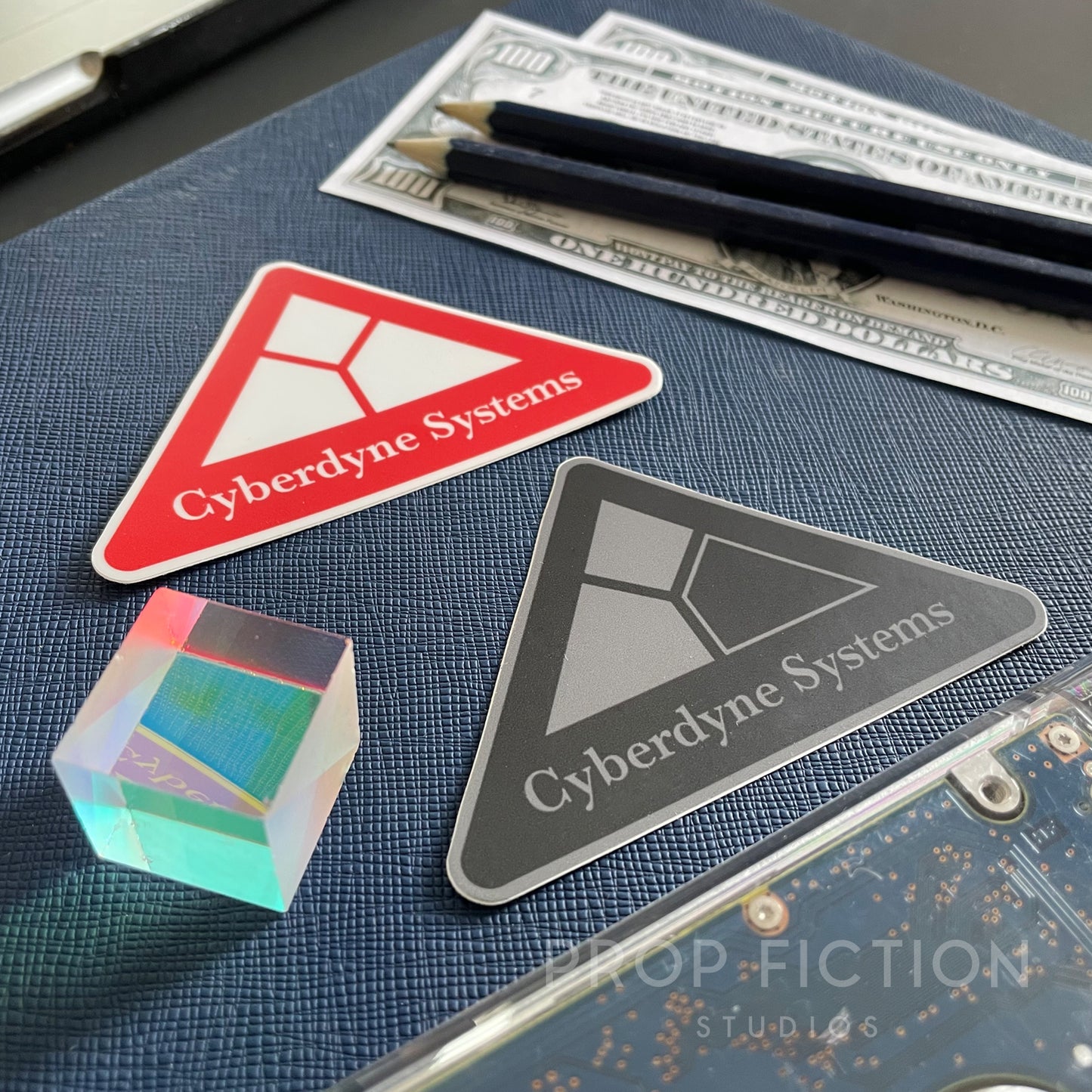 T2: Judgment Day - Pair of Prop 'Cyberdyne Systems' Stickers / Case Decals