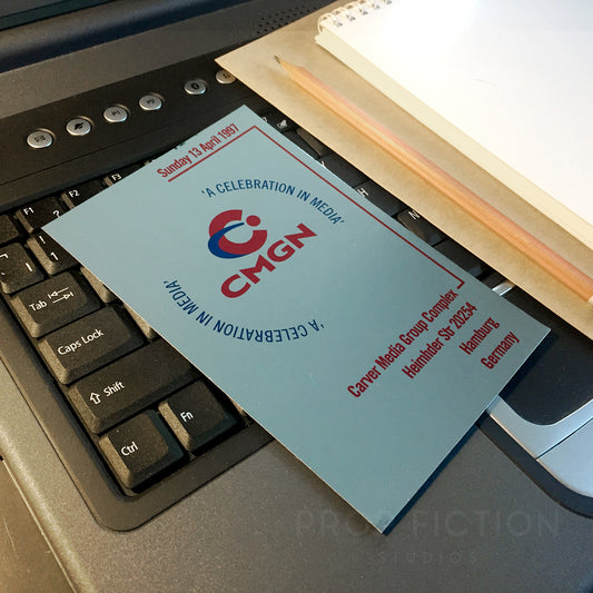 James Bond 007: Tomorrow Never Dies - Prop CMGN Carver Media Launch Party Invite