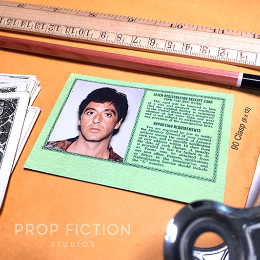 Scarface - Antonio Montana Green Card / Alien Registration Cosplay Card
