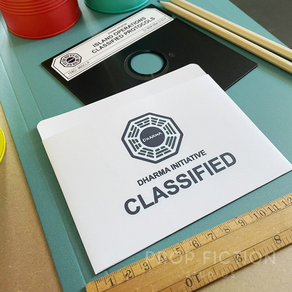 Lost: Prop Classified ‘DHARMA’ Floppy Disk / Cosplay Set Dressing 5.25” Diskette