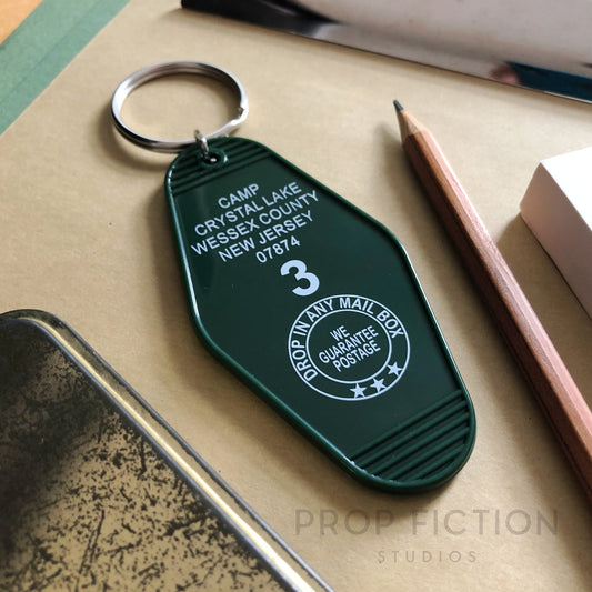 Friday the 13th - Prop ‘Camp Crystal Lake’ Cabin Fob / Cosplay Room Keyring Tag