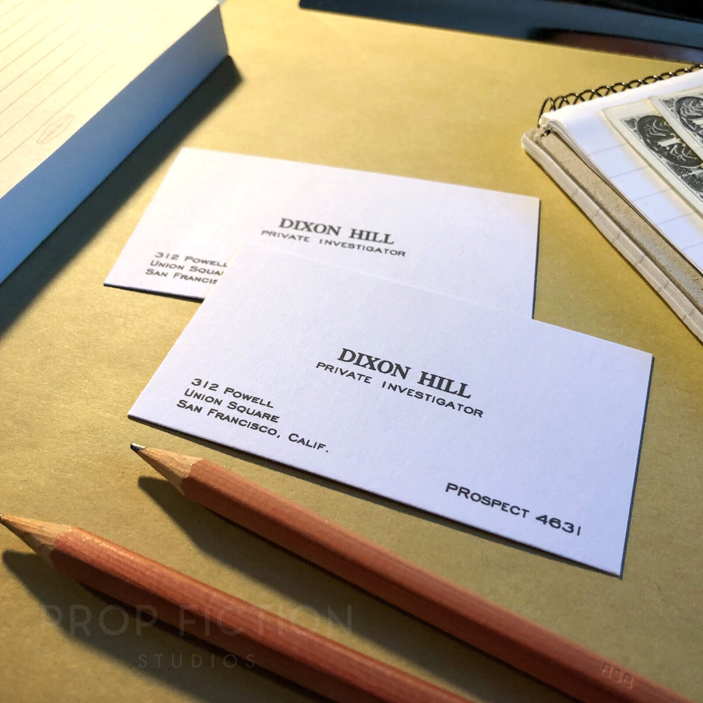 ST: TNG Display Cosplay Props - Pair of Prop ‘Dixon Hill’ Business Cards