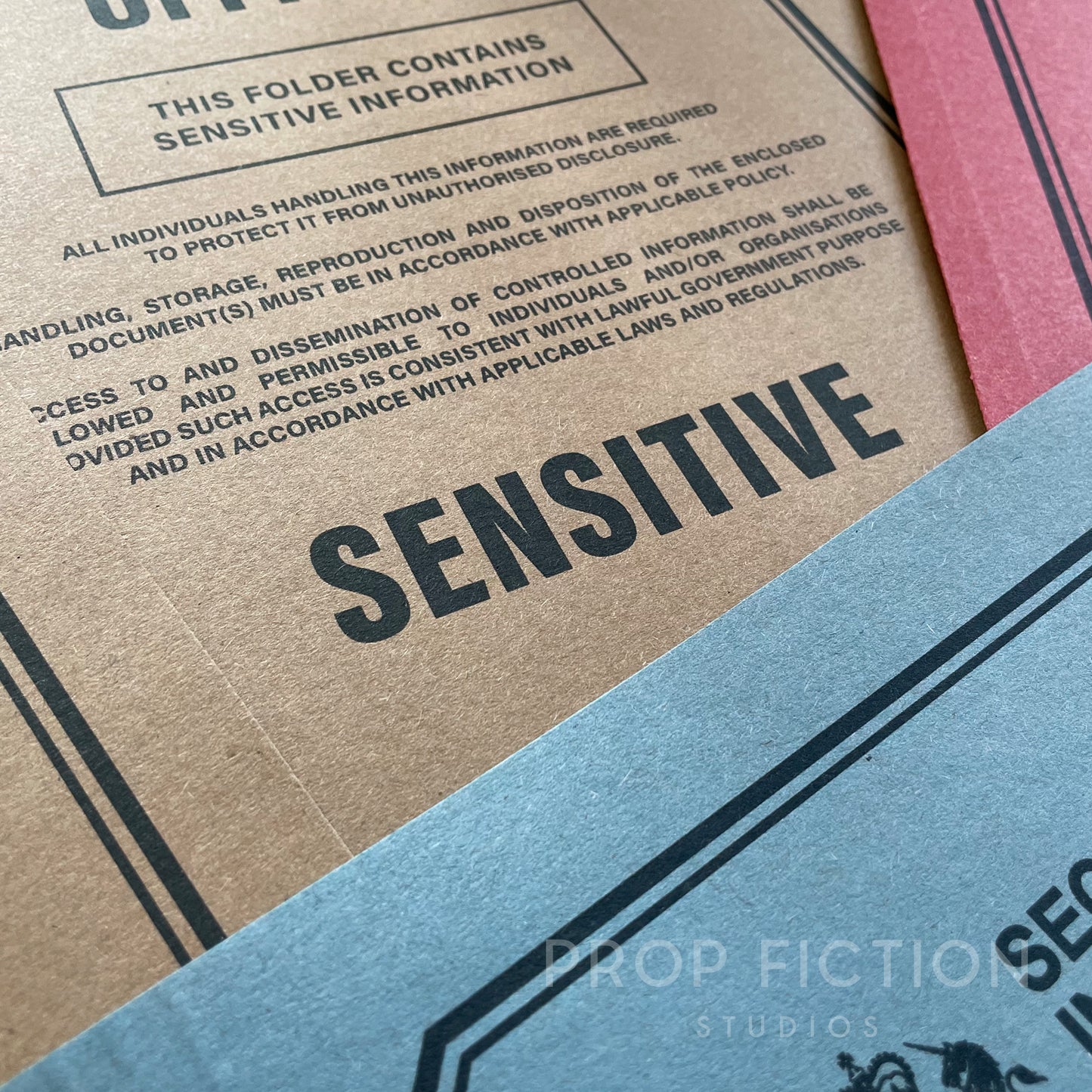 Movie Prop Top Secret Agent Intelligence Files / 4 x Cosplay SIS Spy Folder Set