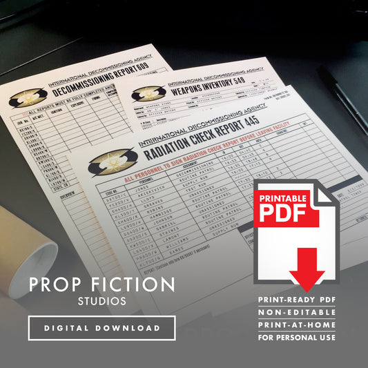 TWINE: Printable PDF - Set of I.D.A. Paperwork / Nuclear Weapons Decommissioning Reports - Printable PDF / Digital Downloads