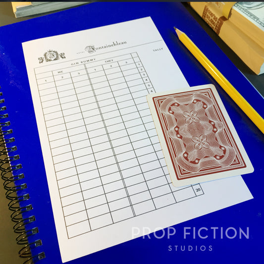 James Bond 007: Goldfinger - Prop Playing Card & Gin Rummy Scorepad Page