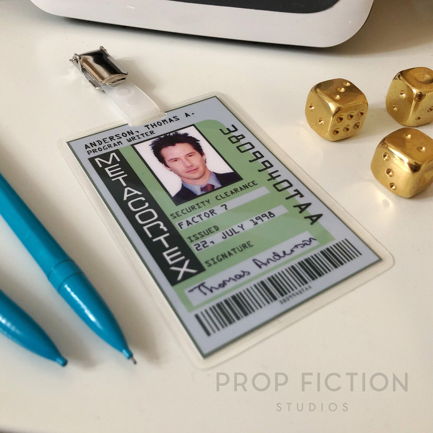 Cosplay Prop ID: Thomas Anderson ‘Metacortex’ Cosplay ID Badge /  Security Pass