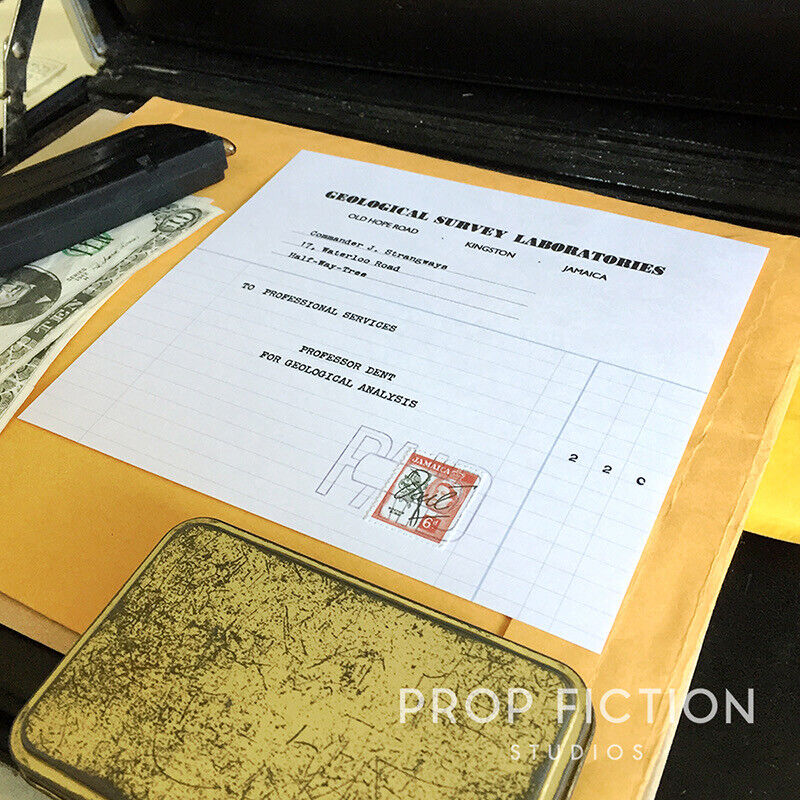 James Bond 007 Cosplay Display: Dr. No - Prop Strangways / Dent Geological Sample Analysis Slip