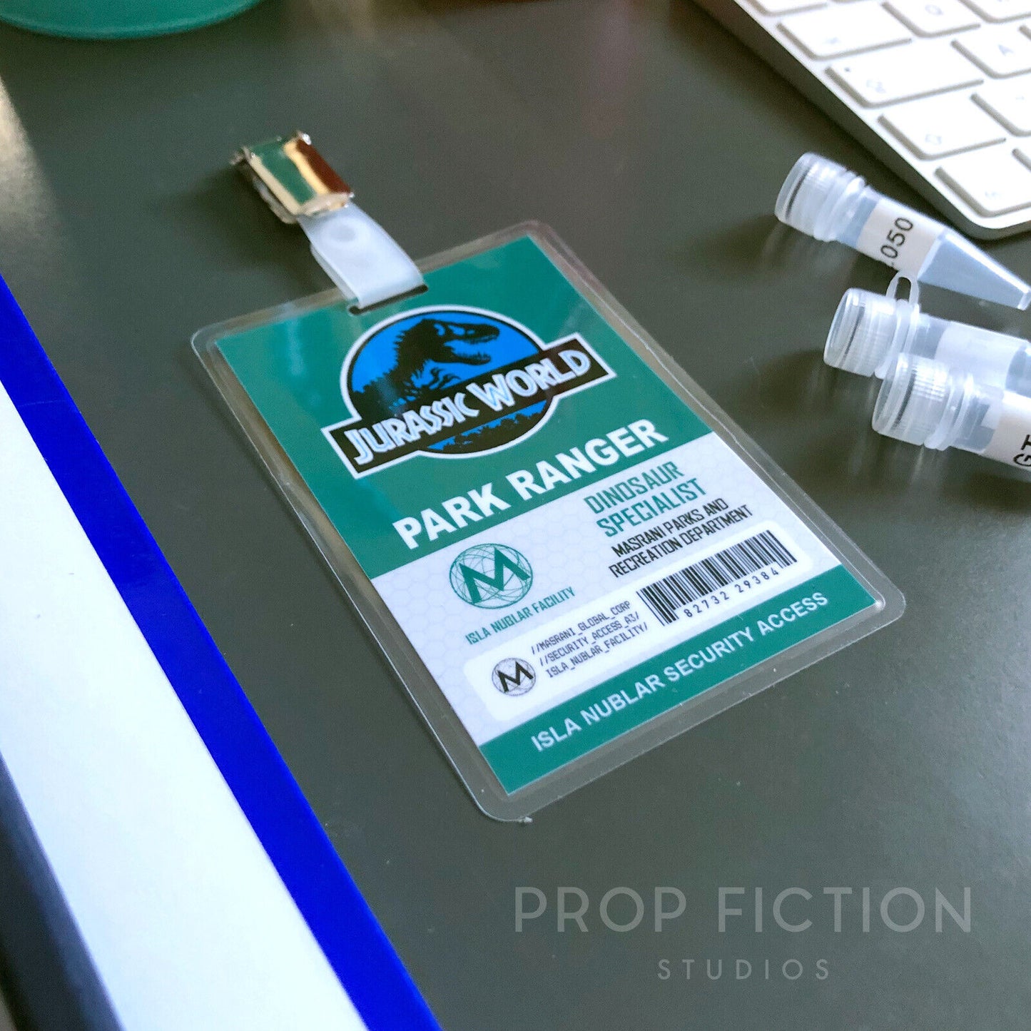 JPU / JW - Prop Masrani Security Clip-on Passes / Cosplay ID Card Badges