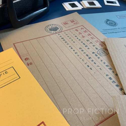 Movie Prop Special Agent Intelligence Files / 5 x Cosplay Spy Folder Set