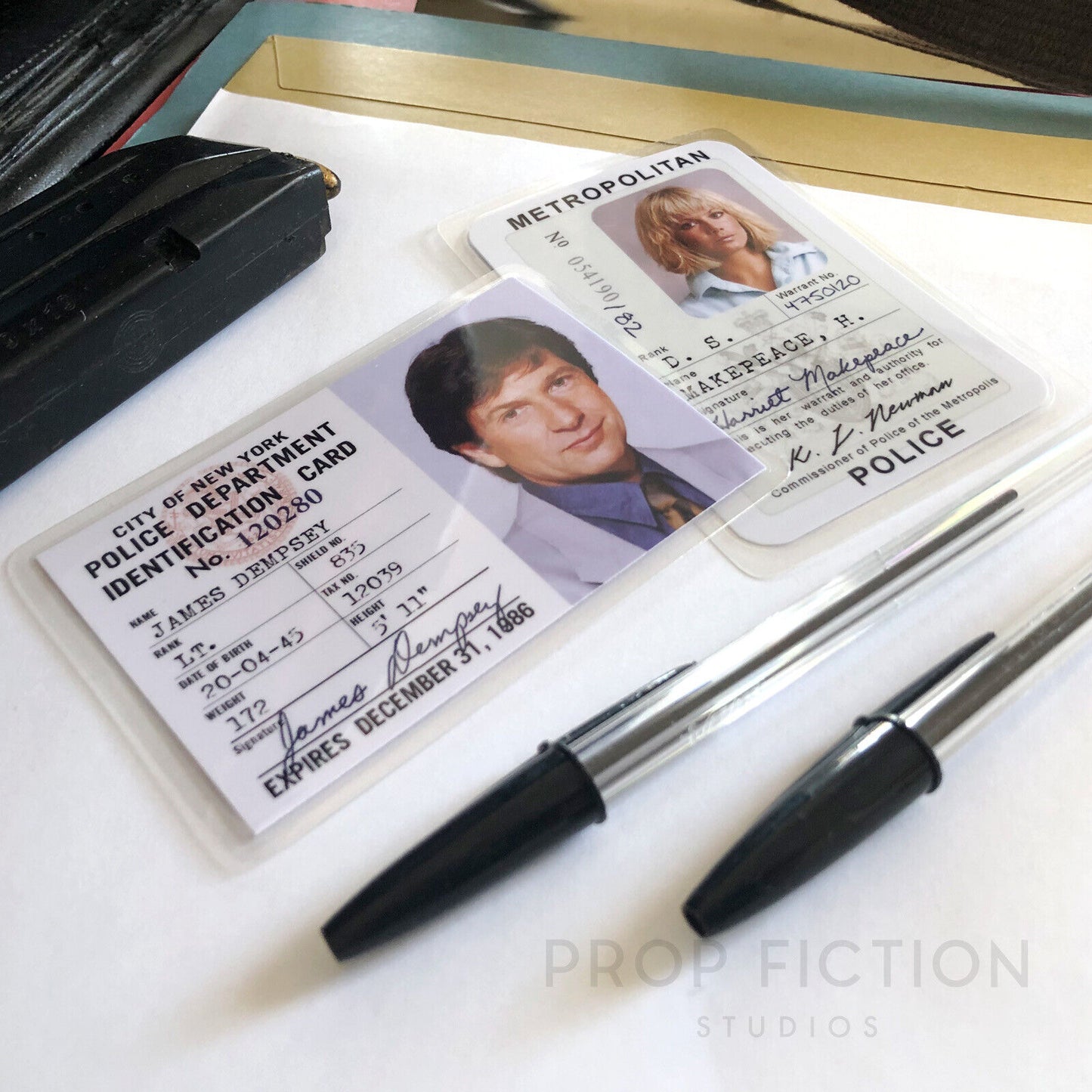 Dempsey & Makepeace: Prop Detective Display Warrants / Wallet Cosplay Police ID Cards