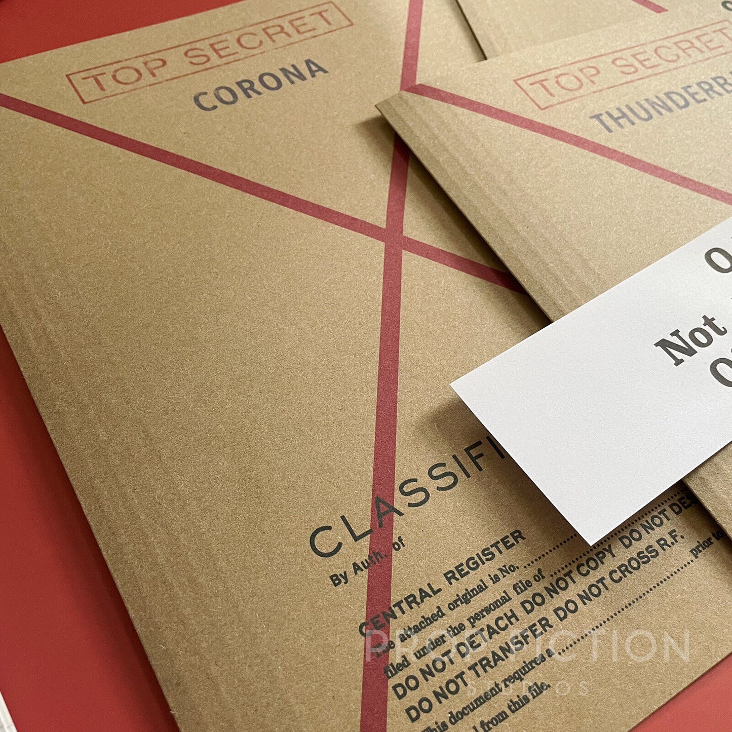 Prop Cosplay Secret Agent Operation Briefing Files / 3 x Spy Mission Folder Set