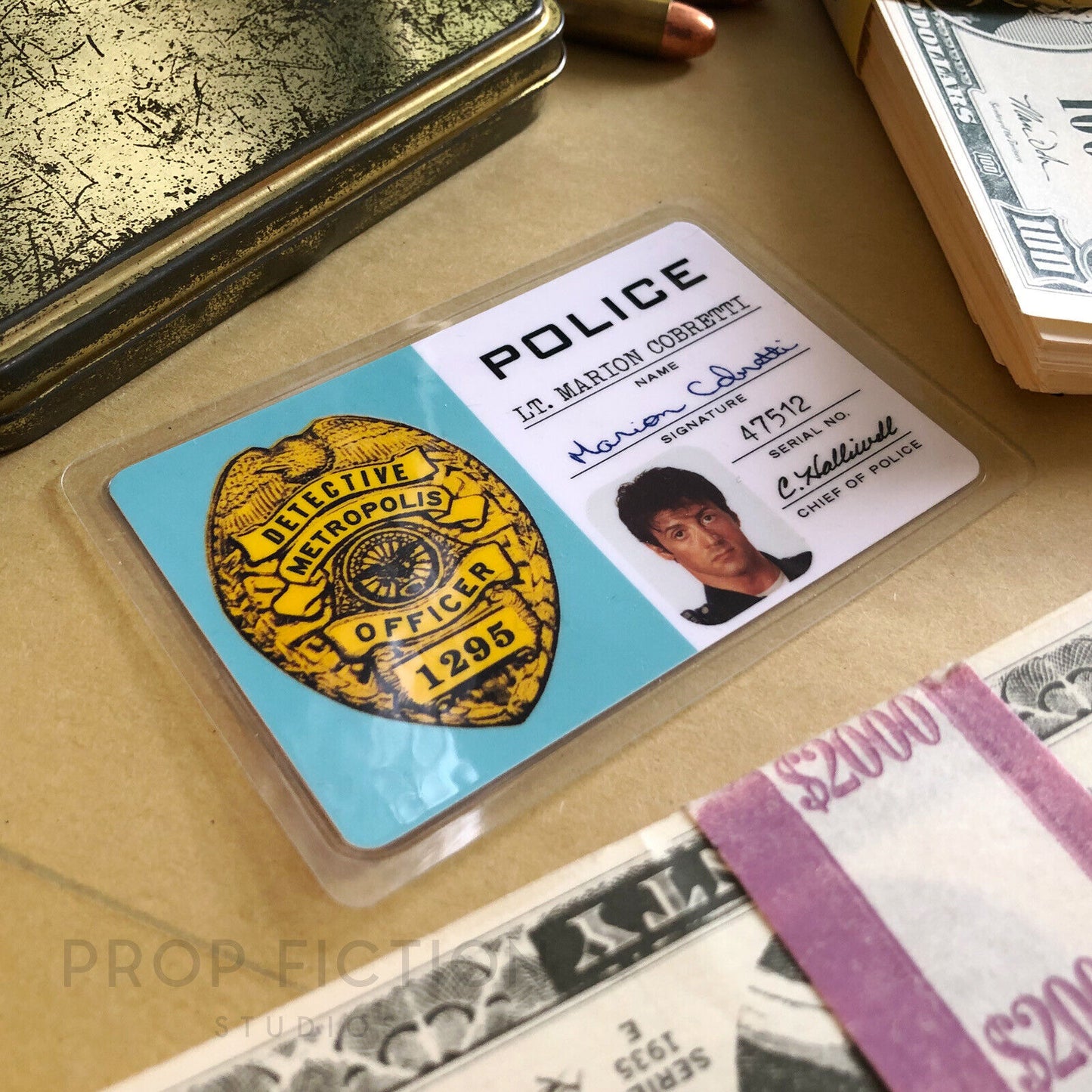 Cobra - Prop 'Marion Cobretti’ Metro Police Detective Wallet Display ID / Cosplay Card