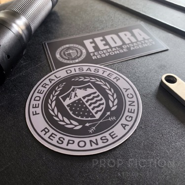 The Last of Us - Pair of Prop ‘FEDRA' Equipment Stickers / Set Dressing Decals