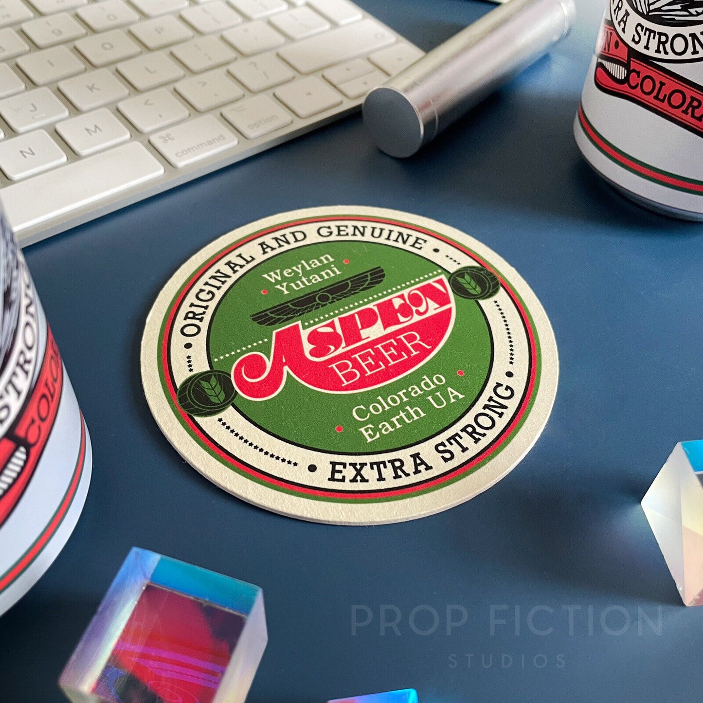 Cosplay Display Prop: Aspen Beer Set Dressing Coaster / Nostromo Spaceship Beer Mat