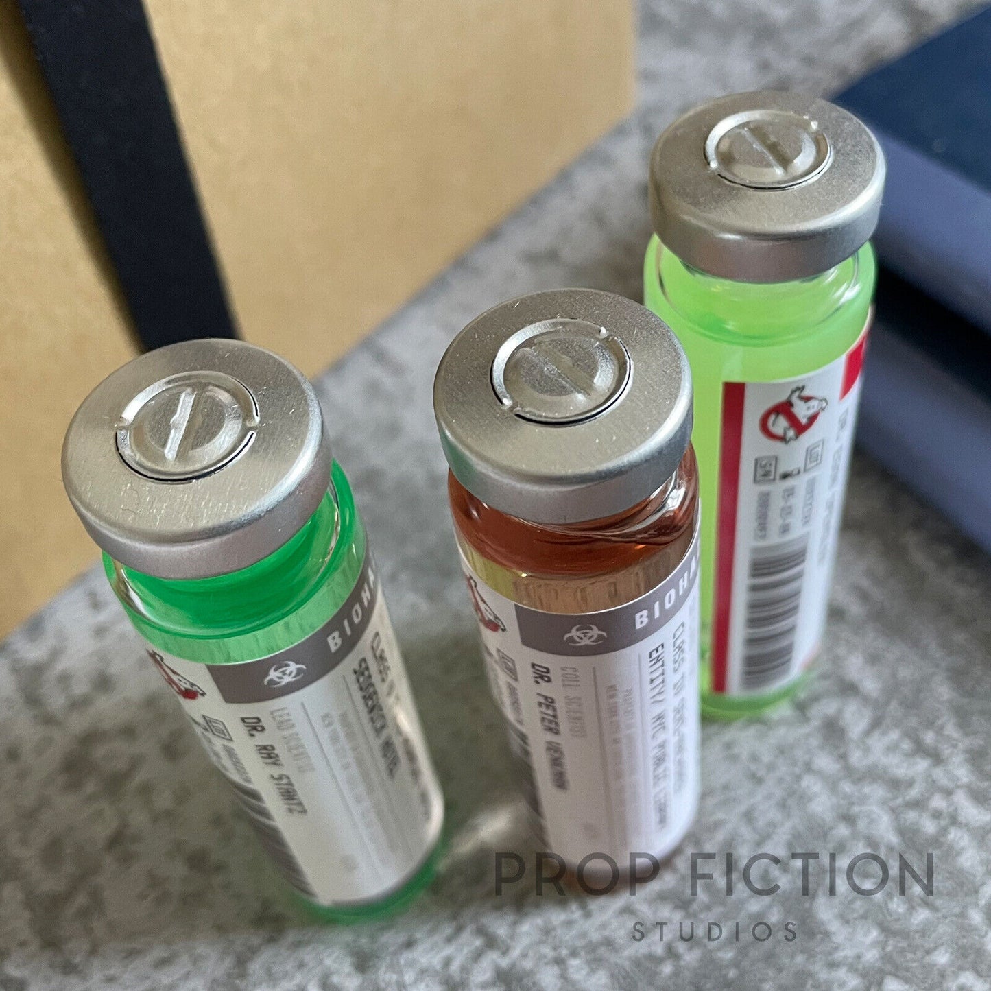 Ghostbusters Display: Prop Ectoplasm Vials / Cosplay Lab Slime Sample Set