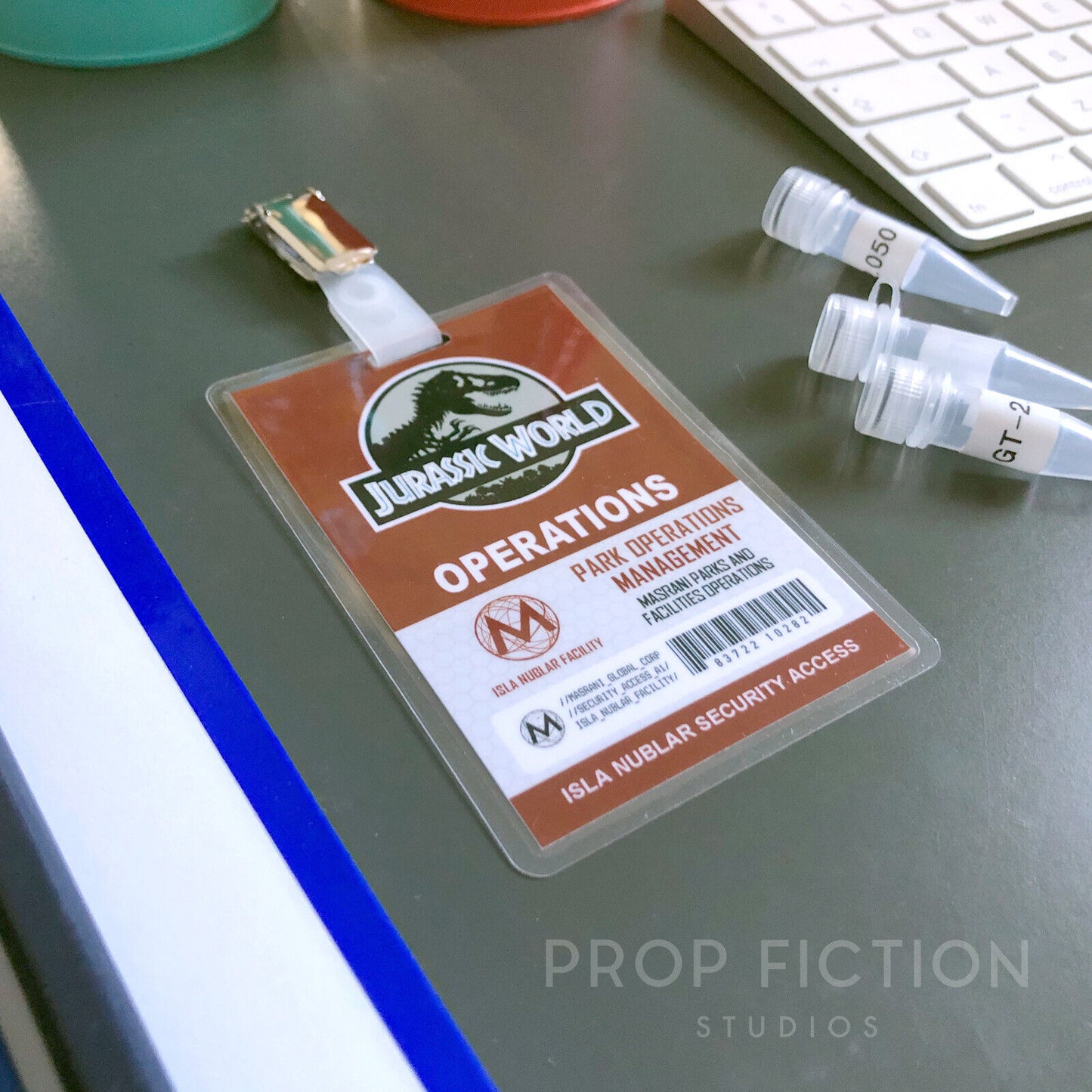 JPU / JW - Prop Masrani Security Clip-on Passes / Cosplay ID Card Badges