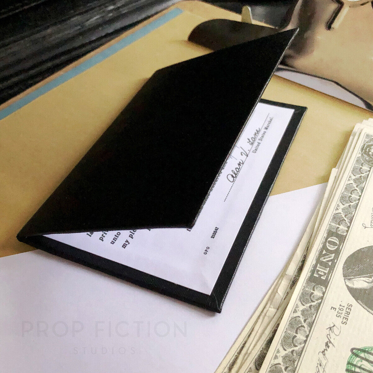 Shutter Island: Vintage Prop Deputy Marshal Folio ID / 1940s Cosplay Warrant