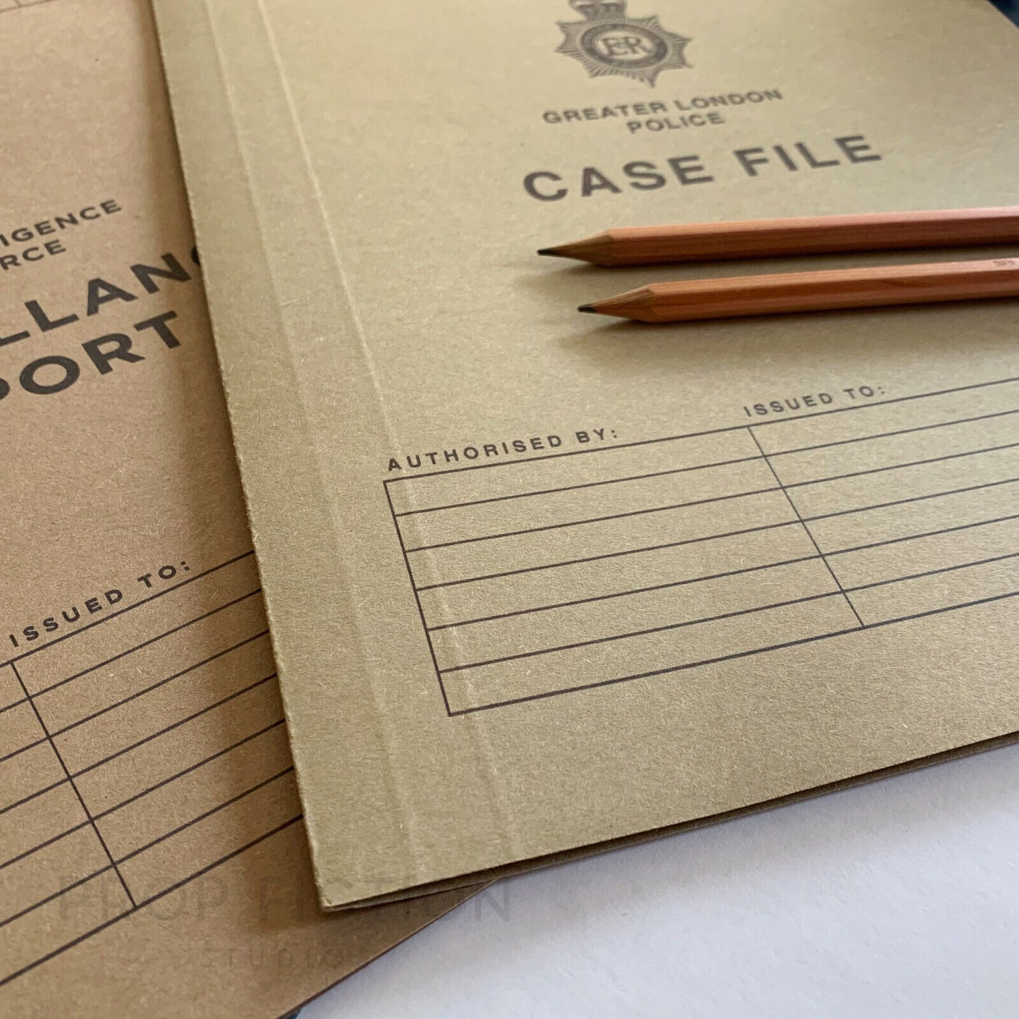 Movie Prop Detective Investigation Cosplay Files / 3 x Display Police Report Folder Set