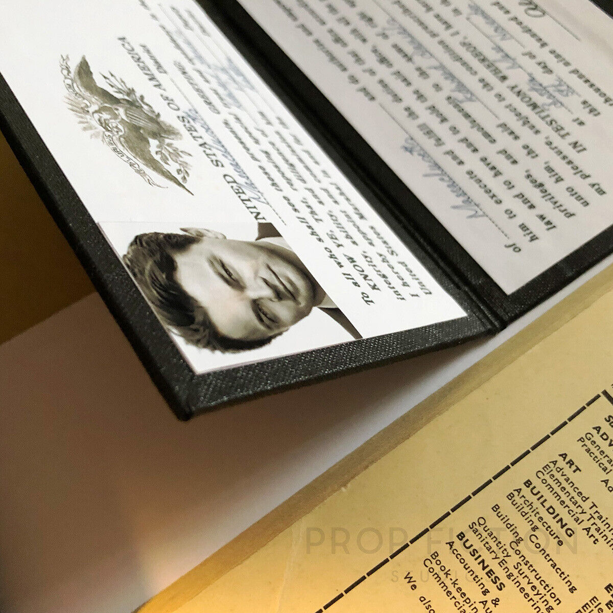 Shutter Island: Vintage Prop Deputy Marshal Folio ID / 1940s Cosplay Warrant