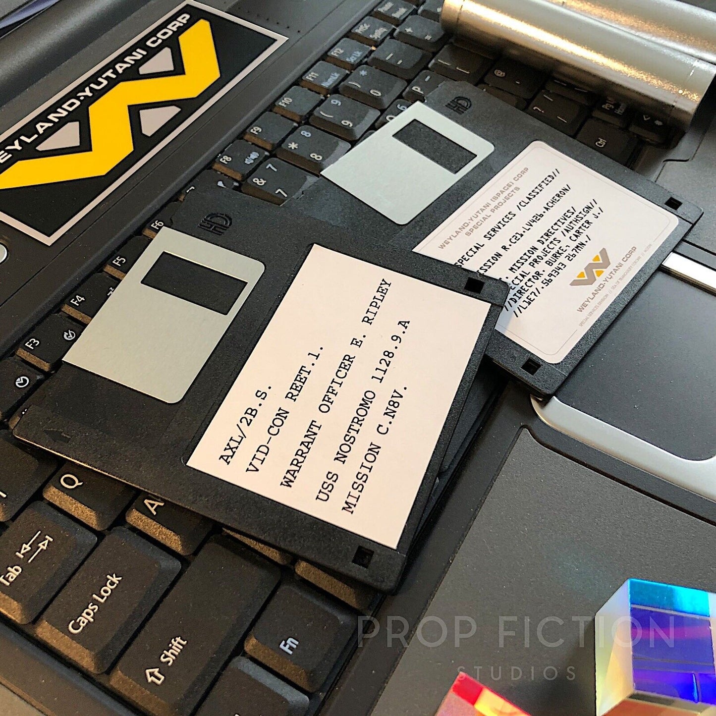 Aliens Cosplay Display Prop Disks: Pair of Prop 3.5” Weyland Yutani Disks / Classified LV-426 Directives