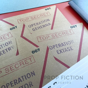 Prop Cosplay Secret Agent Operation Briefing Files / 4 x Top Secret Spy Mission Folder Set