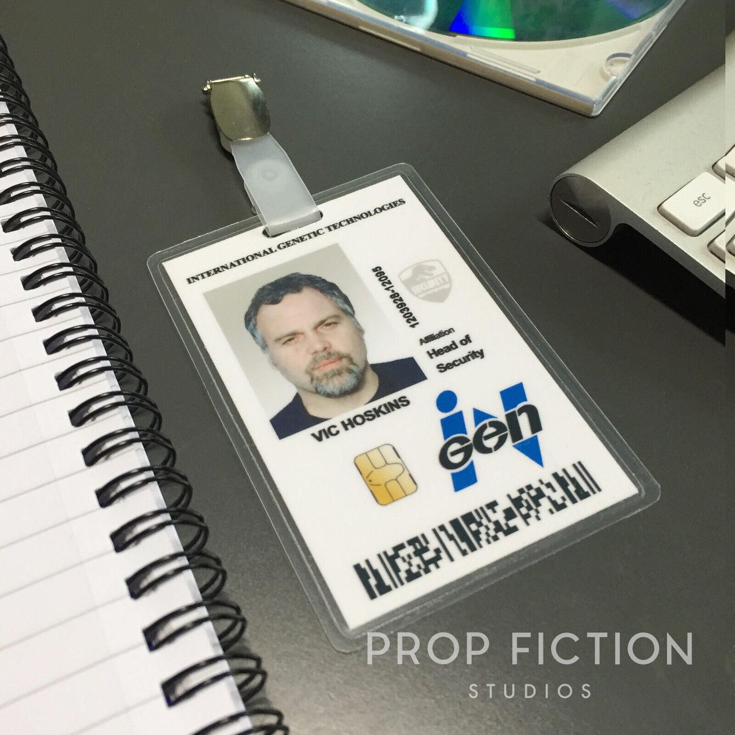 JPU / JW - Prop Masrani / InGen Pass Clip-on Prop / Cosplay ID Cards