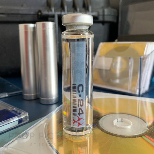 Prop Doom UAC Laboratory Sample / Sealed 20ml C-24 Research Display Vial