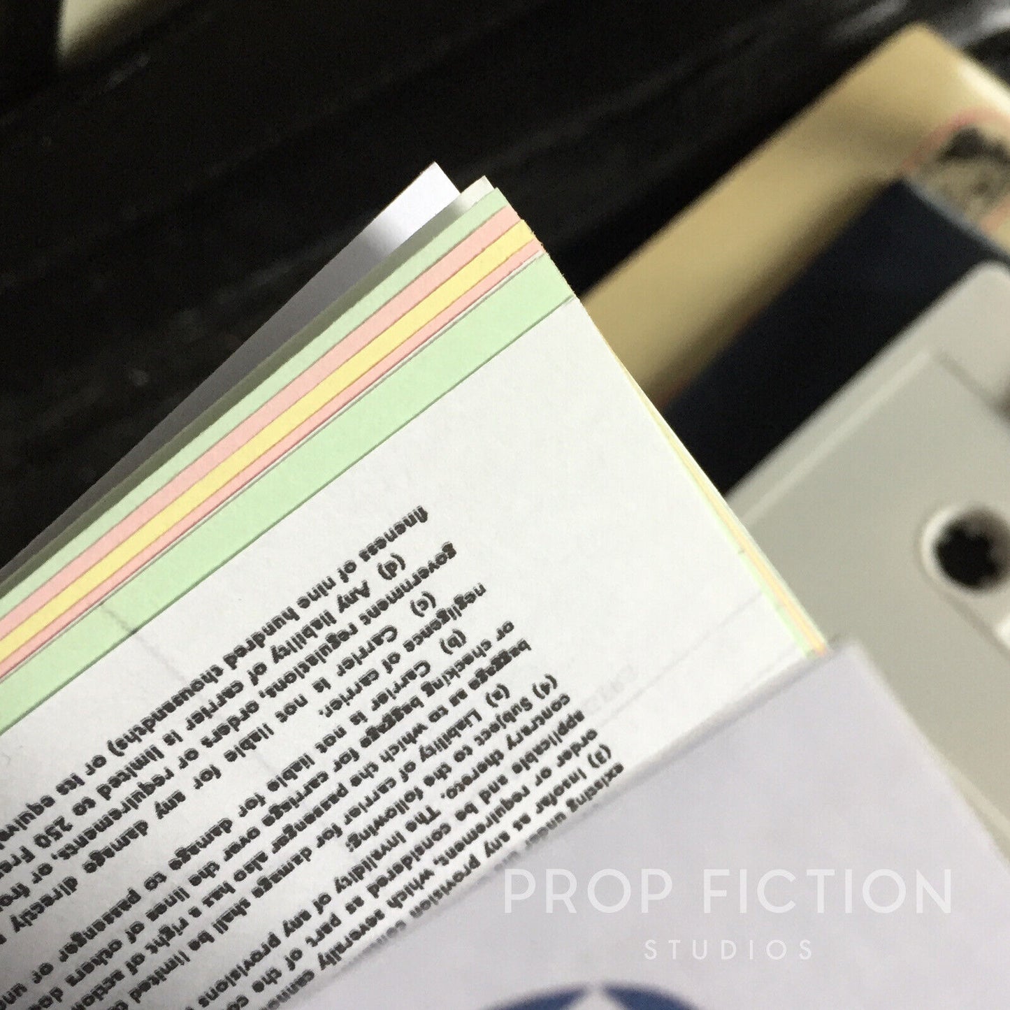 James Bond 007 Cosplay Display: Goldfinger - Prop BUAF British United 10-Page Airline Ticket