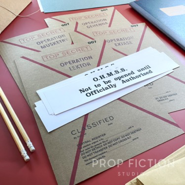 Prop Cosplay Secret Agent Operation Briefing Files / 4 x Top Secret Spy Mission Folder Set