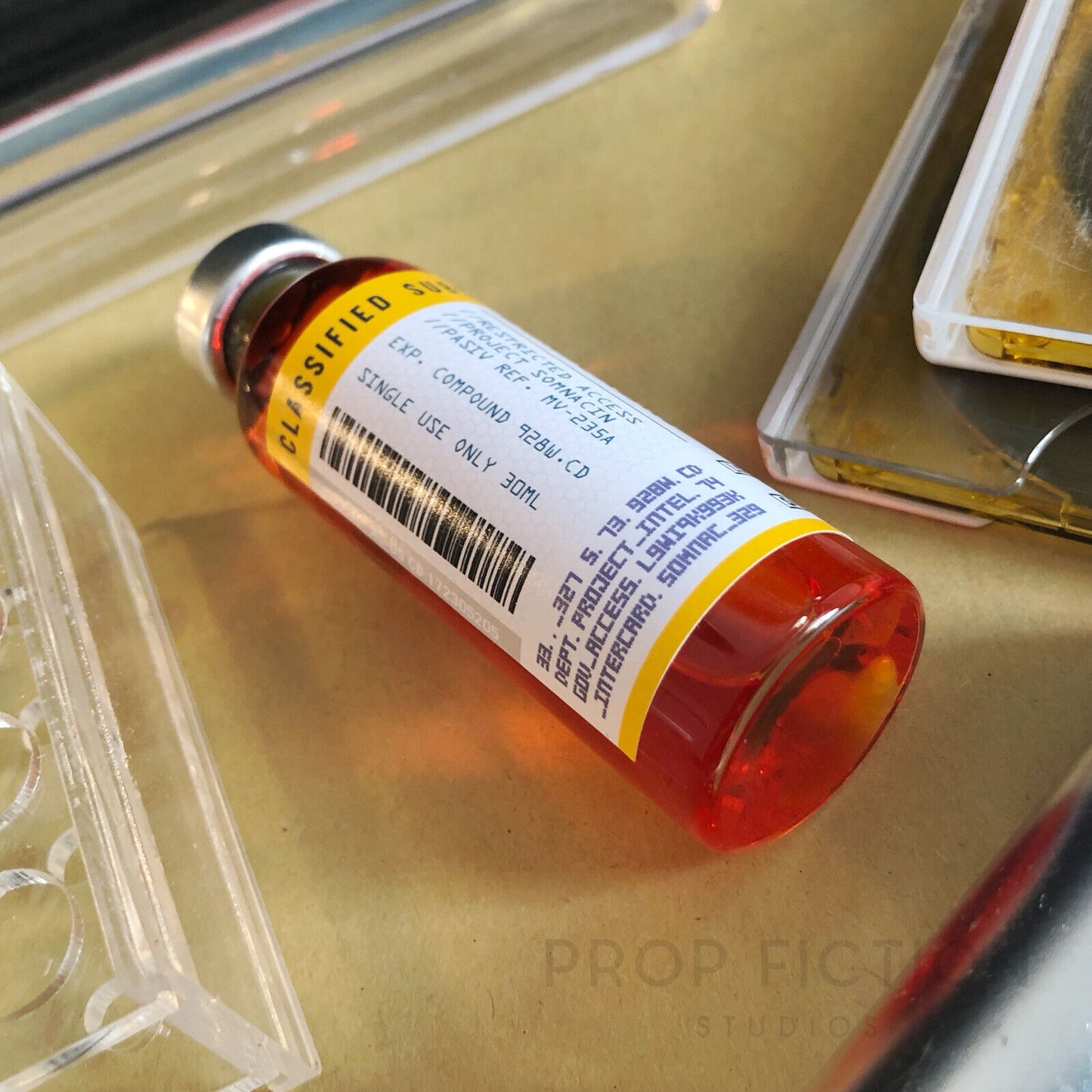 Inception - Prop 'Somnacin' PASIV Medical Phial / Sealed Glass 30ml Cosplay Vial