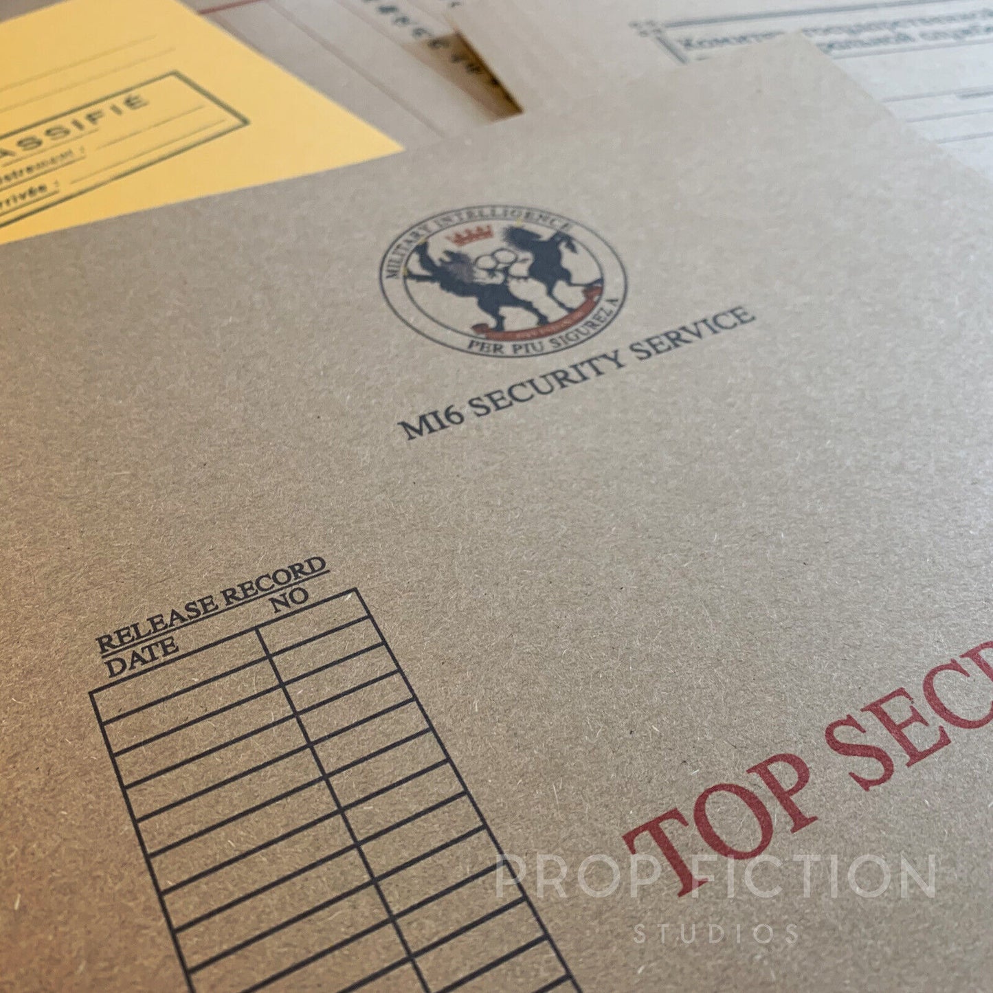 Movie Prop Special Agent Intelligence Files / 5 x Cosplay Spy Folder Set