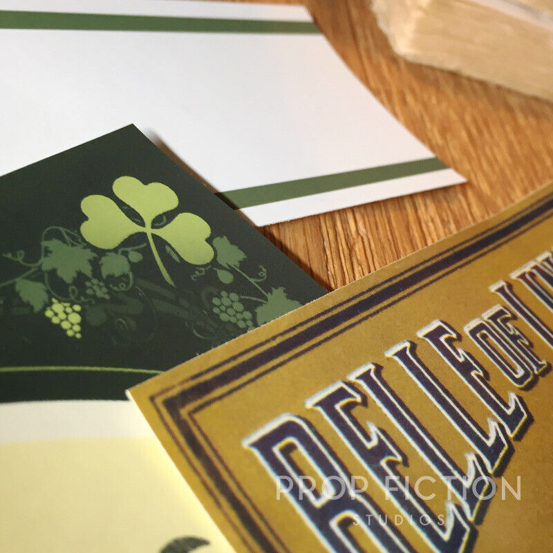 Indiana Jones: Raiders of the Lost Ark - Prop Whiskey & Belloq Bottle Label Set