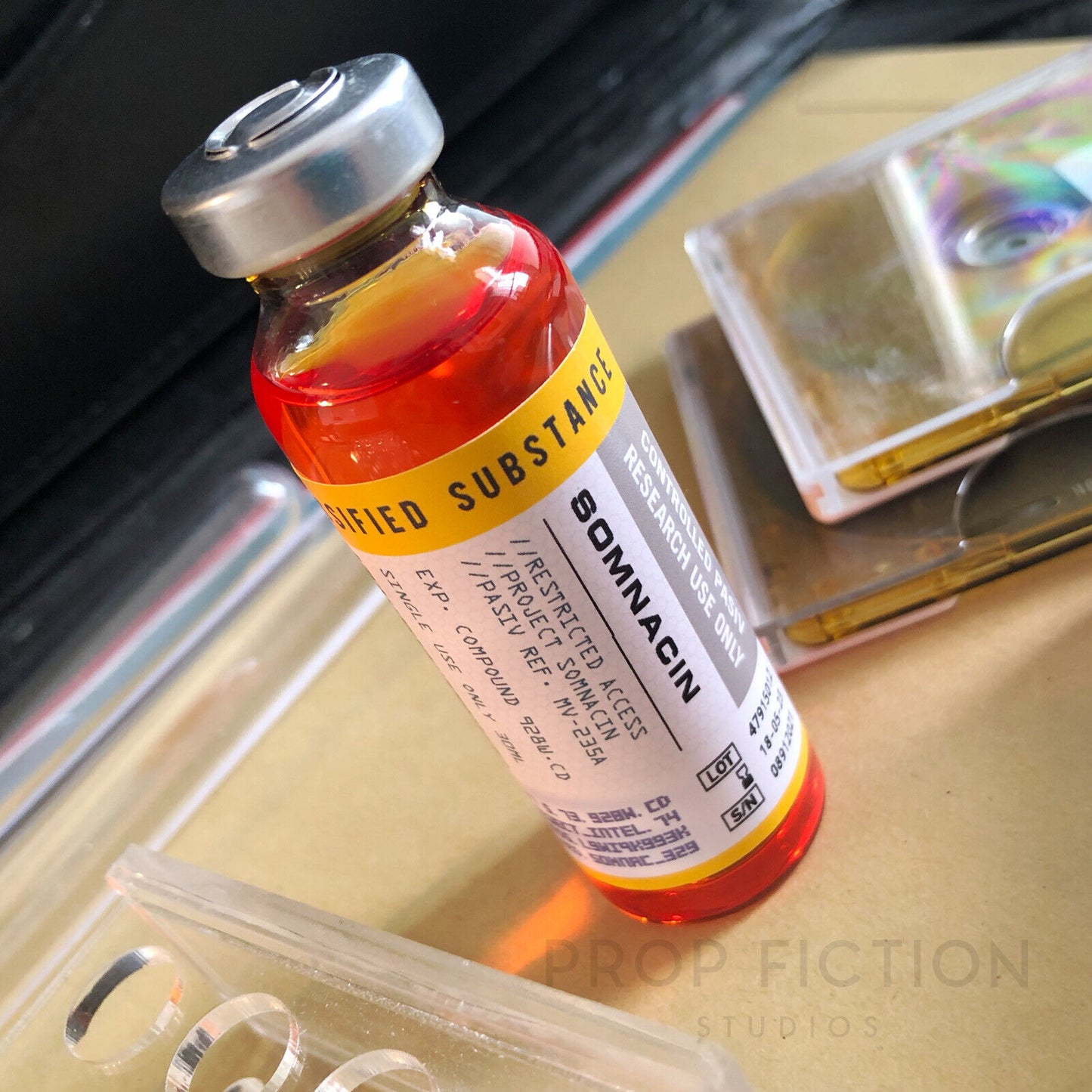 Inception - Prop 'Somnacin' PASIV Medical Phial / Sealed Glass 30ml Cosplay Vial