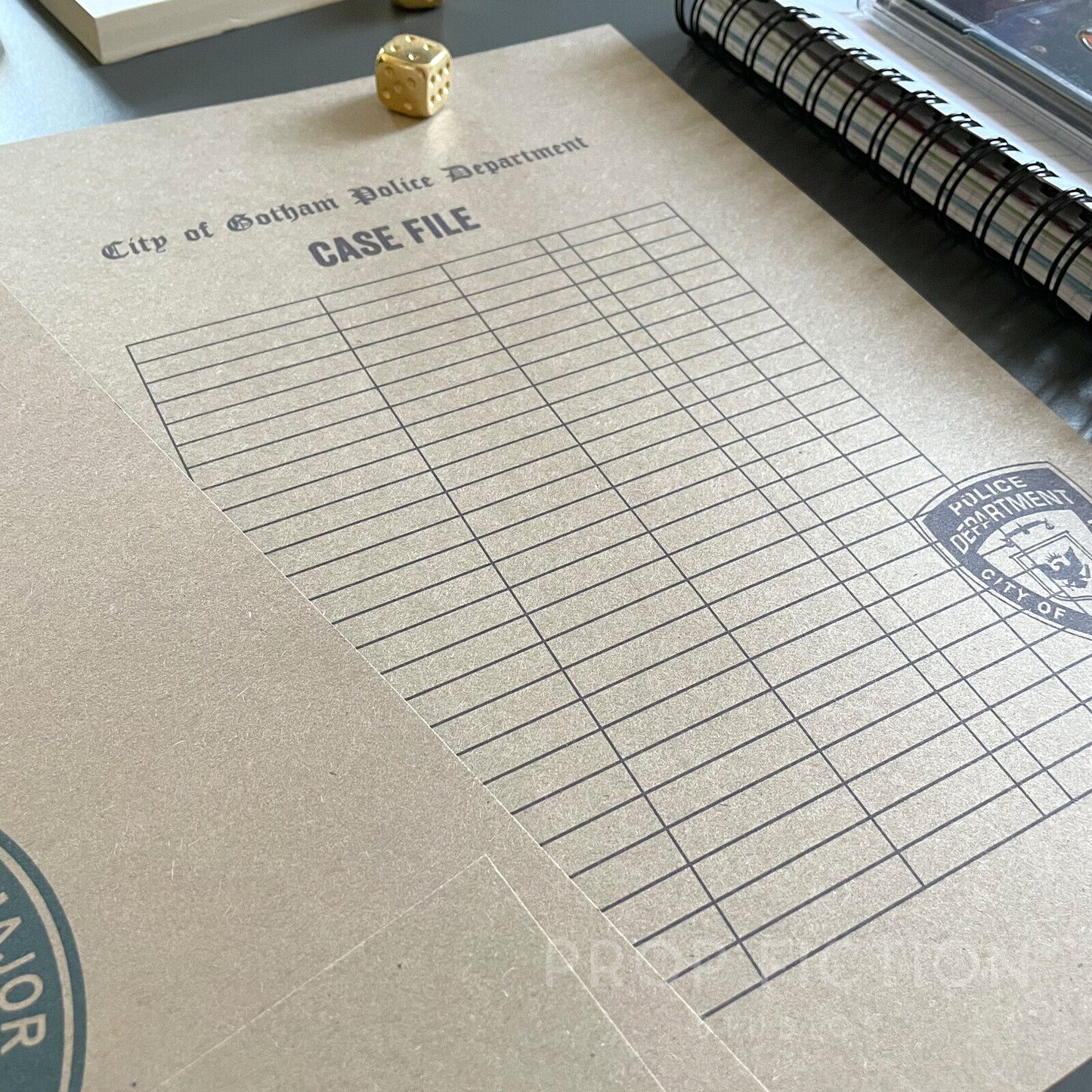 Cosplay Movie Prop GCPD Case Files / 4 x Cosplay Crime Police Investigation Folder Set